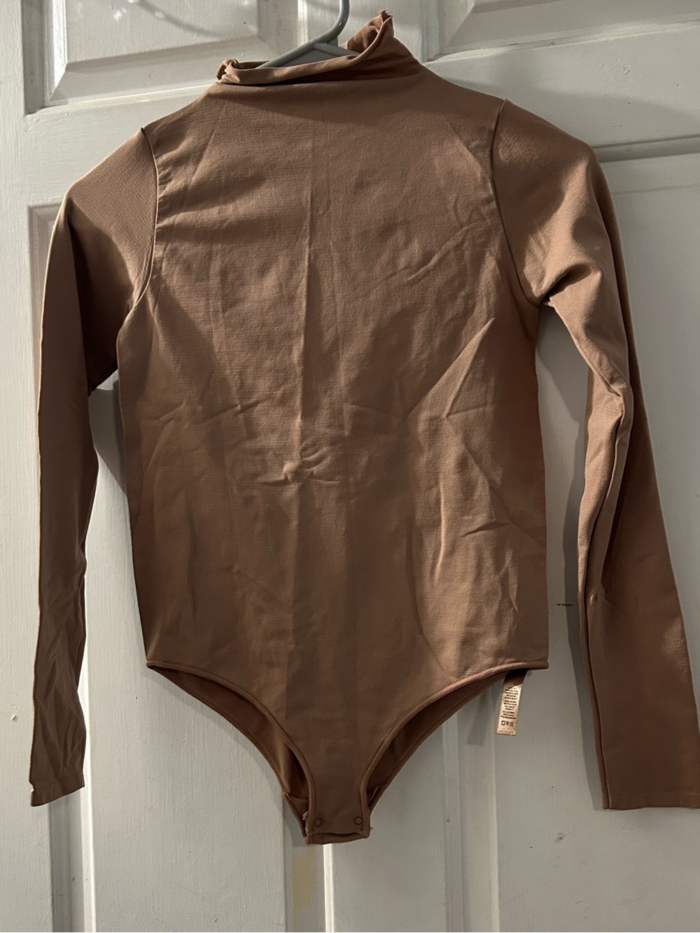 SKIMS Long Sleeve Turtleneck Bodysuit - Brown